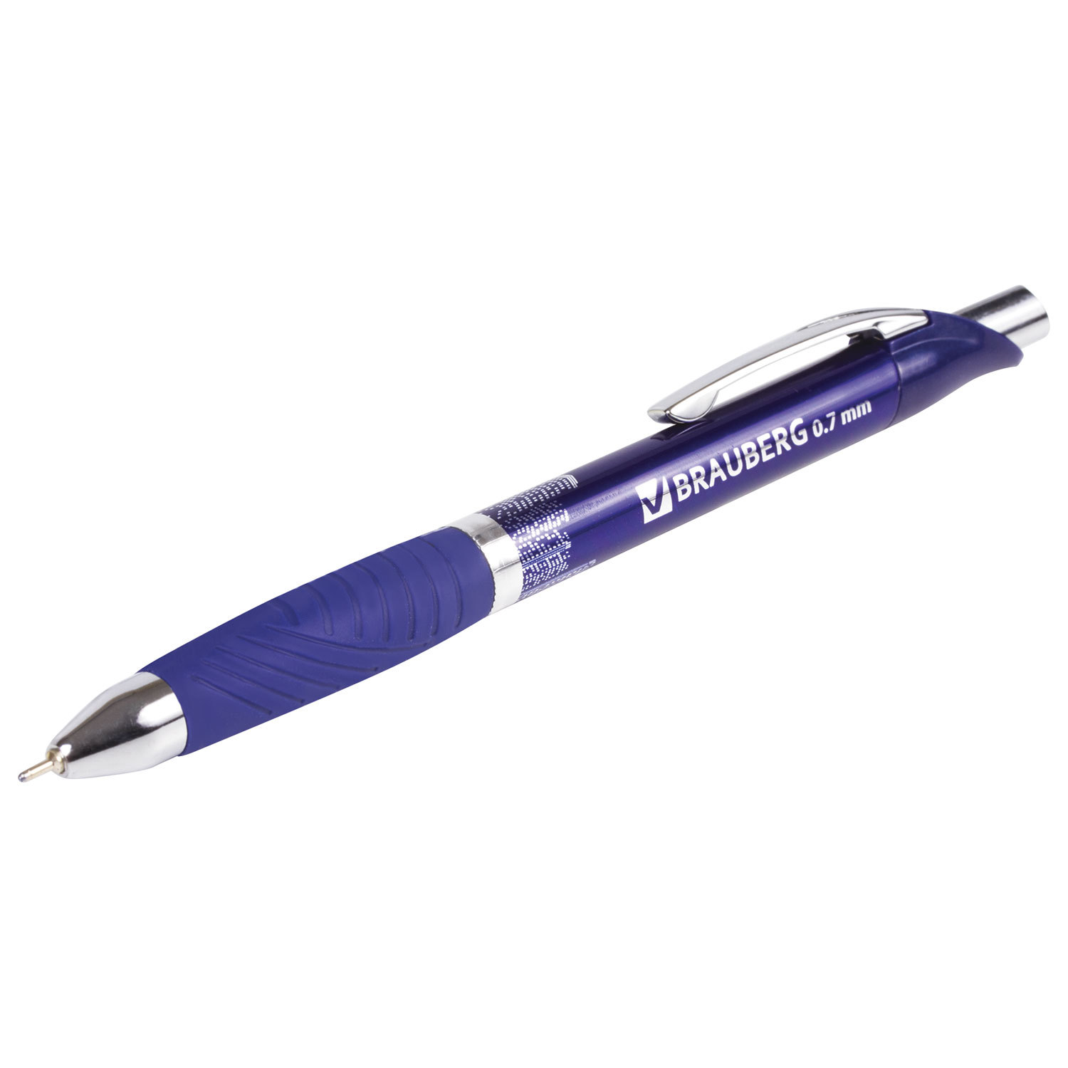 Ручка шариковая синяя 0,35mm маслянная автомат BRAUBERG "Jet-X" 142692