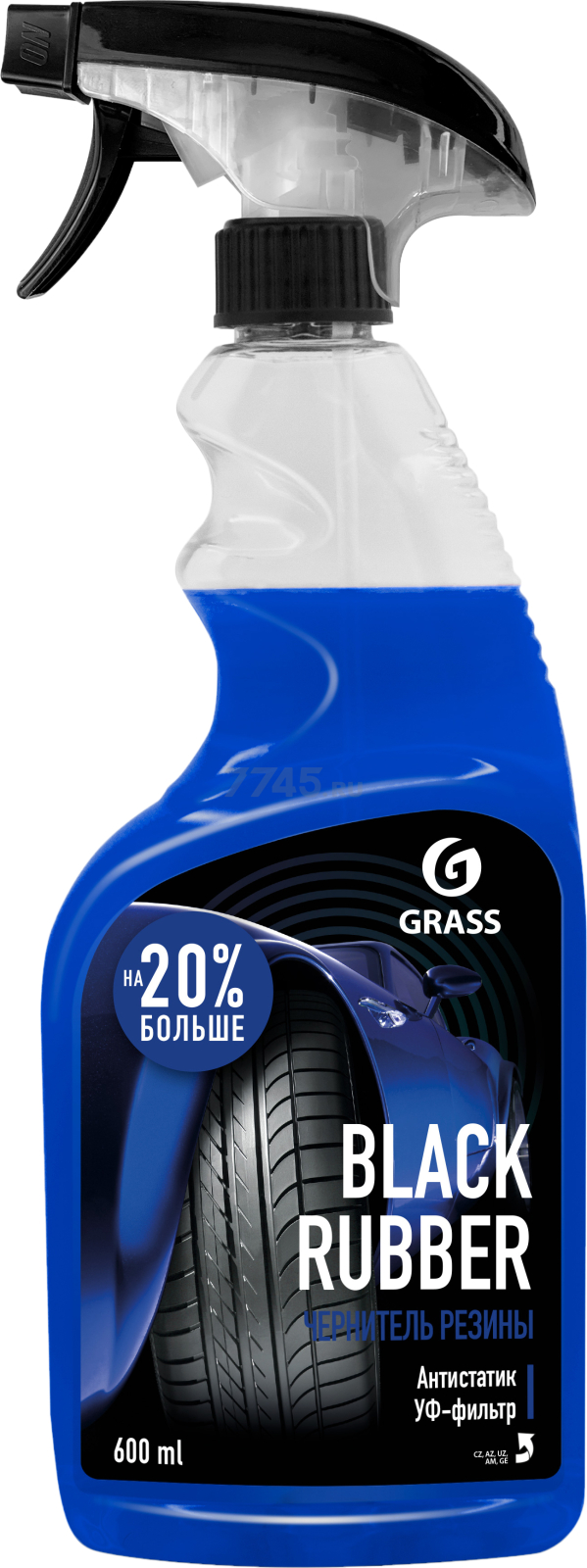 Средство GRASS полироль чернитель шин "Black rubber" (флакон 600 мл) 110384