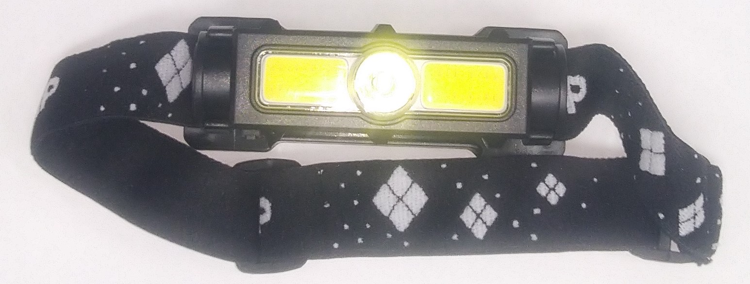 Фонарь светодиодный налобный аккумуляторный USB BL-K 33 1+1