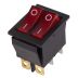 Кнопка красная с подсветкой 220V KCD4-202/N 16А 36-2410