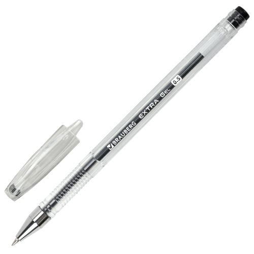 Ручка гелевая чёрная 0,35mm BRAUBERG "EXTRA" 143900