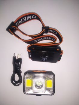 Фонарь светодиодный налобный аккумуляторный USB LD073
