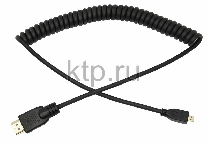 Шнур удлинитель HDMI - micro HDMI (USB) черный витой 2М
