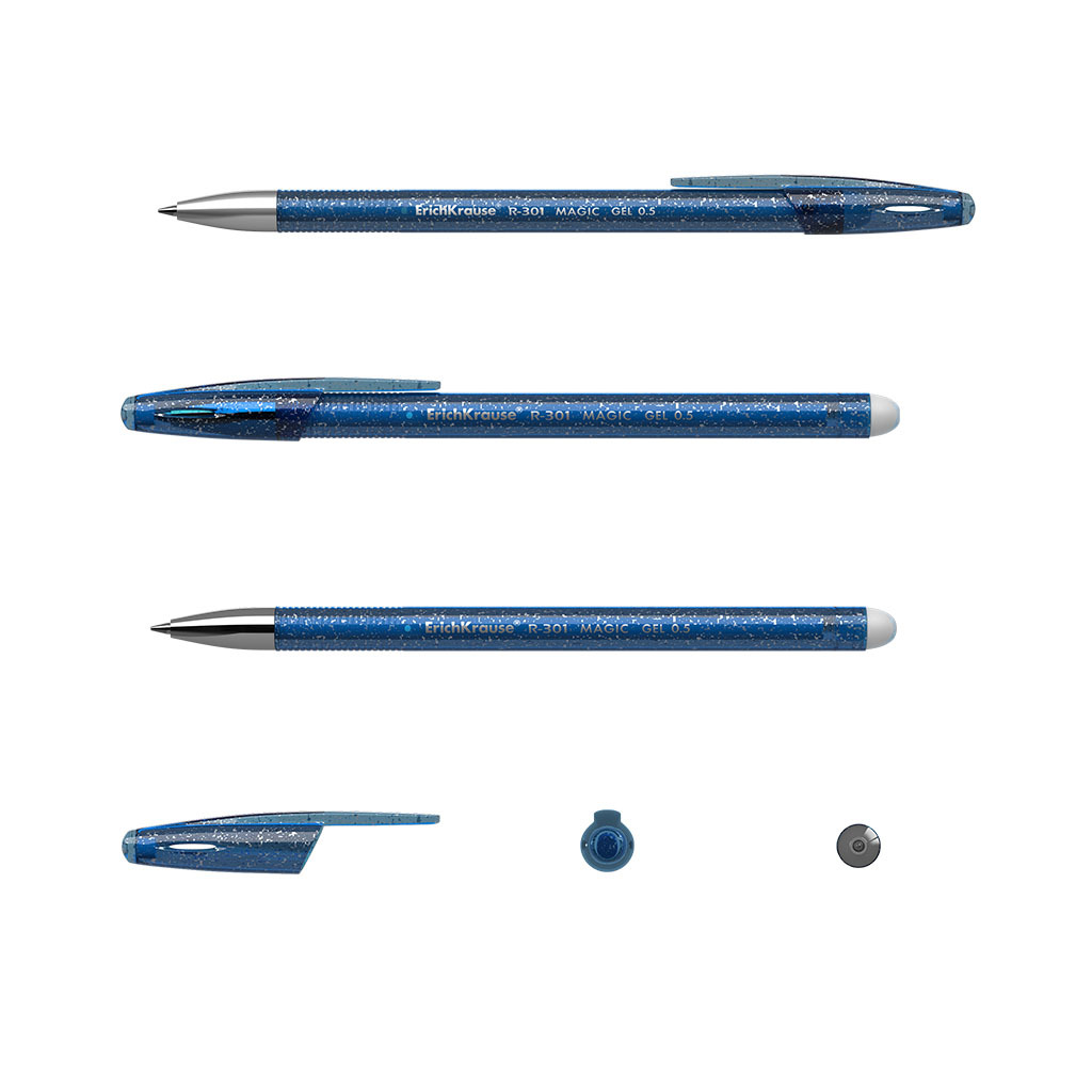 Ручка гелевая стираемая синяя 0,5mm "ERICH KRAUSE "R-301 Magic Gel"" 45211