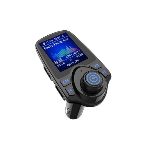 Авто FM-модулятор   MP3/FM  Agetunr t11 - 12v/24v ( Bluetooth 5.0 + АЗУ 5v - 2.4A )