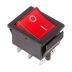 Выключатель клавишный с подсветкой 250V 15А (6С) (ON-ON) красный 36-2350