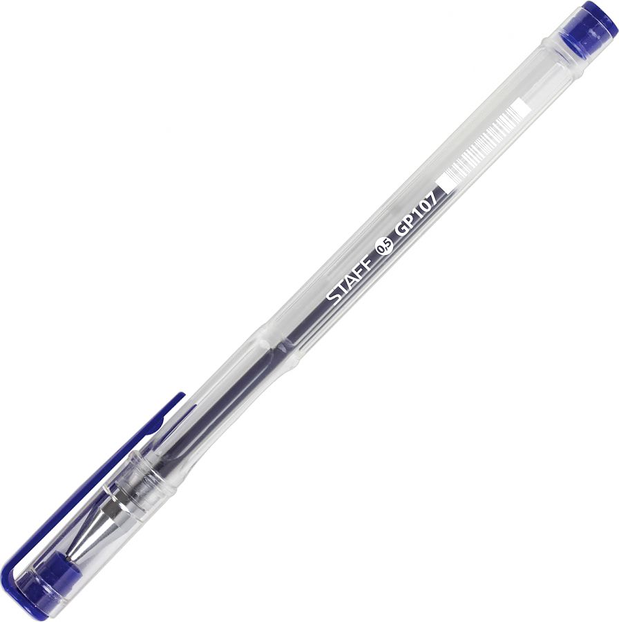 Ручка гелевая синяя 0,35mm STAFF "Basic" GP-789 142788
