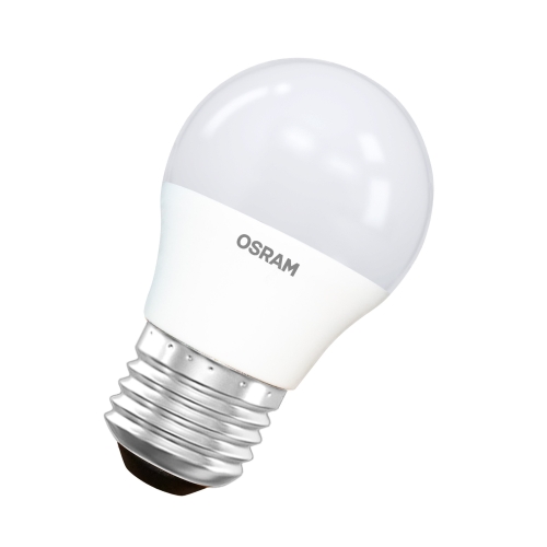 Лампа светодиодная шар Е27 6,5Вт 220В 2700К теплая, матовая OSRAM
