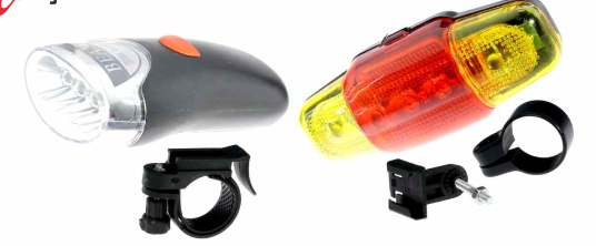 Фонарь светодиодный LED велосипедный (комплект фара/габарит/поворотники) FF-302