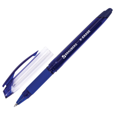Ручка гелевая стираемая синяя 0,7mm "BRAUBERG" 143333