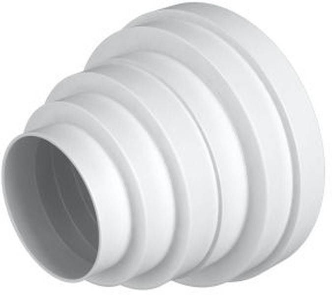 Соединитель круглого воздухоотвода эксцентриковый пластик D160/150/125/100/80 прямой