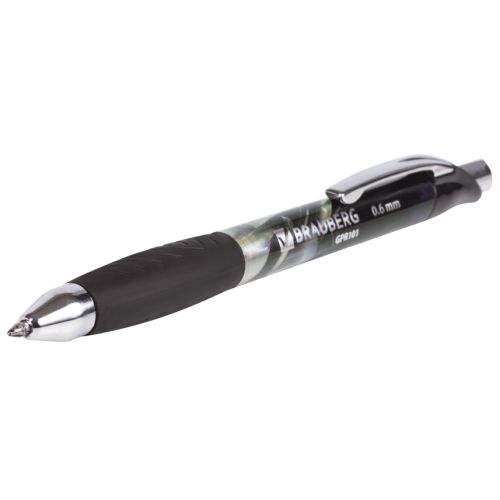 Ручка гелевая чёрная 0,4mm автомат BRAUBERG "Jet Gel" 142691