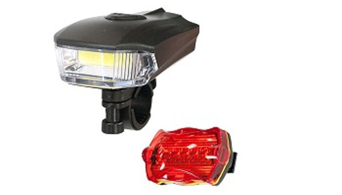 Фонарь светодиодный LED велосипедный (комплект фара/габарит) SH-A08/ FY-812