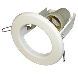 Светильник для ламп накаливания рефлекторный R80 E27 белый