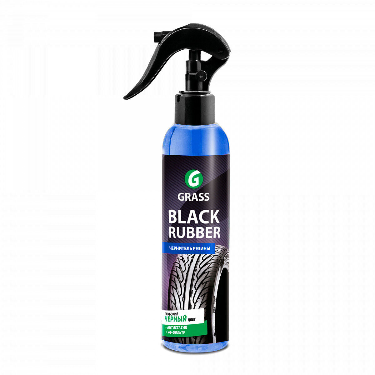 Средство GRASS полироль чернитель шин "Black rubber" (флакон 250 мл) 153250