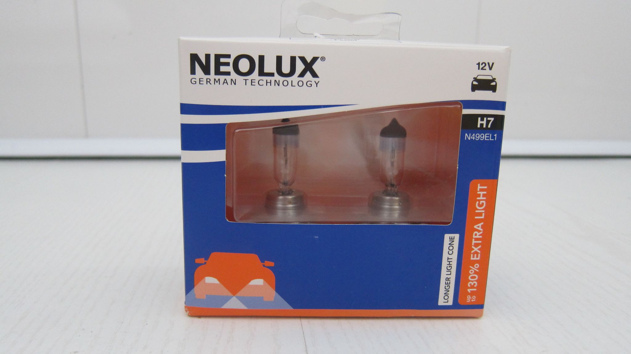 Лампа автомобильная галогеновая Neolux Extra Light +130%  H7 12v 55w Px26d N499EL (2шт)