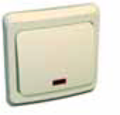 Выключатель 1-кл.СУ с подсветкой Этюд ВС10-005К