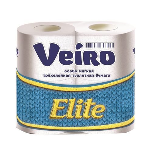 Бумага туалетная 3-х слойная (4 рулона) Veiro ELITE