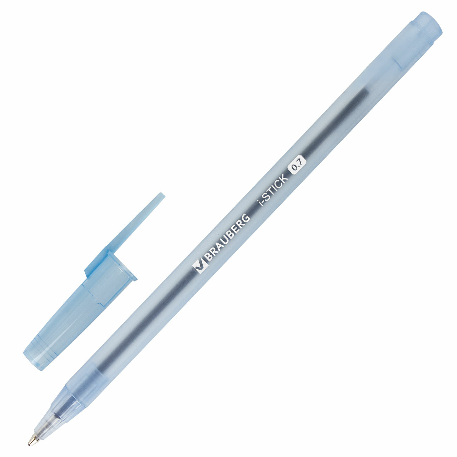 Ручка шариковая синяя 0,35mm BRAUBERG "i-STICK" 143442