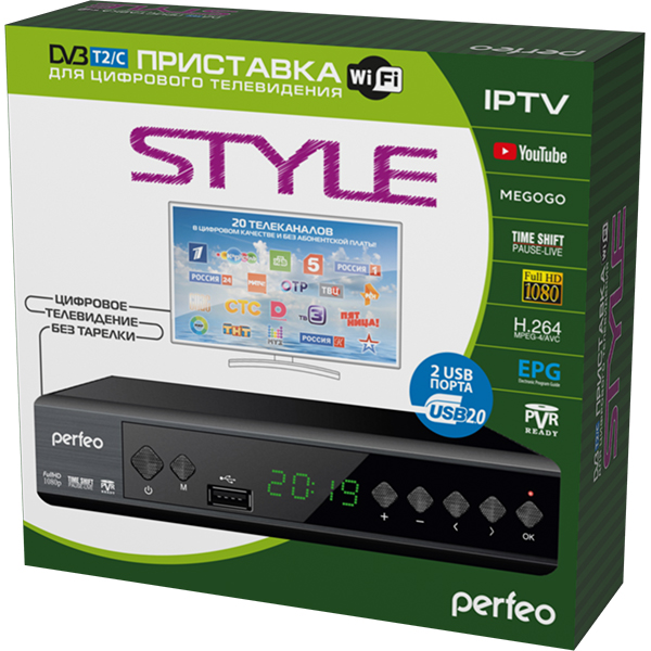 Тюнер для цифрового TV "PERFEO" Style 4414