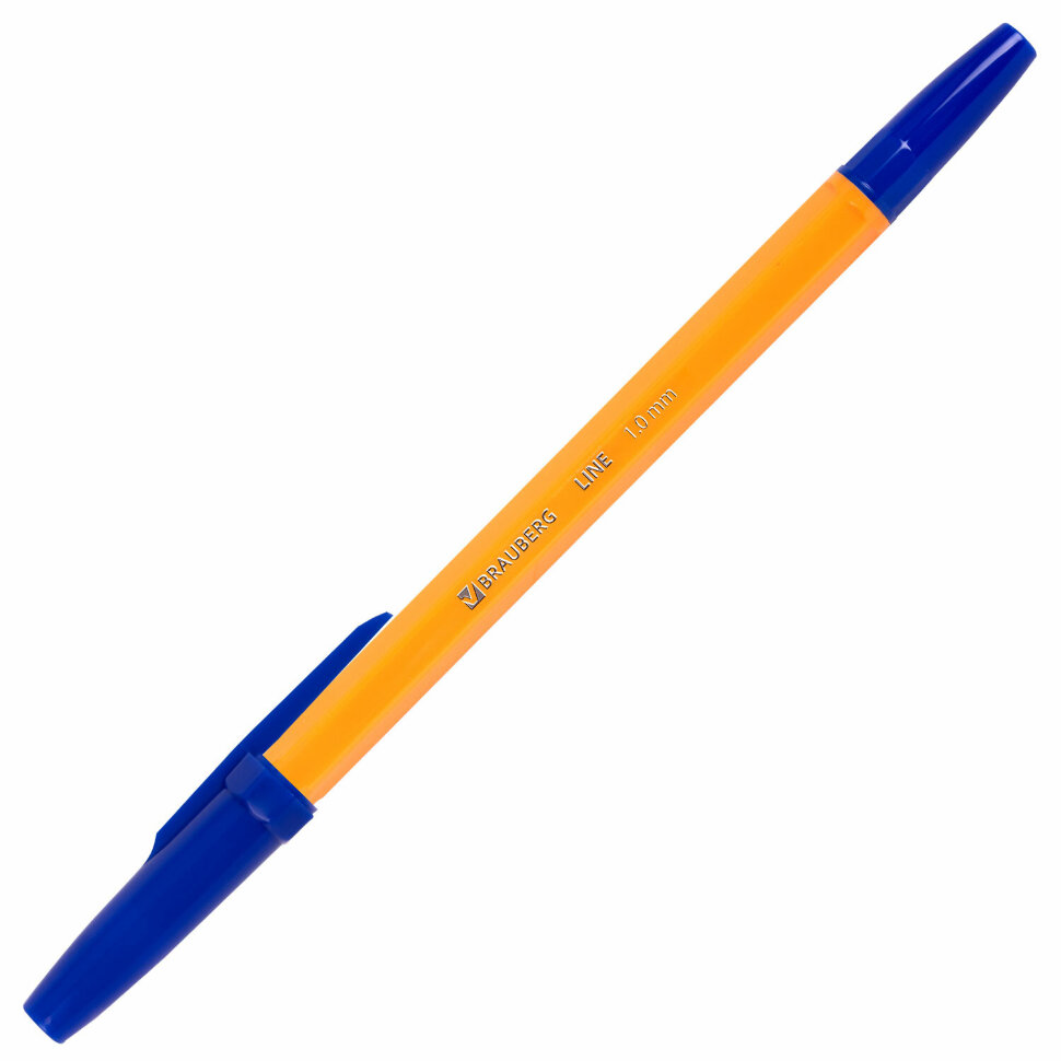 Ручка шариковая синяя 0,5mm BRAUBERG "ORANGE Line" 143331