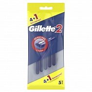 Станок бритвенный Gillette 2 лезвия пластиковая ручка 4+1шт