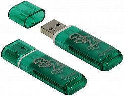 Флешка USB 2.0  32 Gb SmartBuy Glossy Green