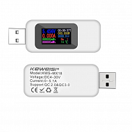 Тестер напряжения и тока USB-порта USB 10 в 1 Keweisi KWS-MX-18