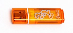 Флешка USB 2.0  32 Gb SmartBuy Glossy Orange