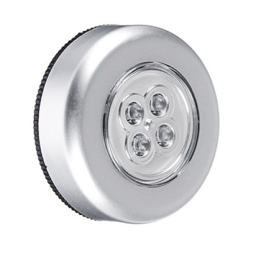 Фонарь светодиодный 4 LED точечный нажимной, D.6, 5 СМ, 3XААА 417-072