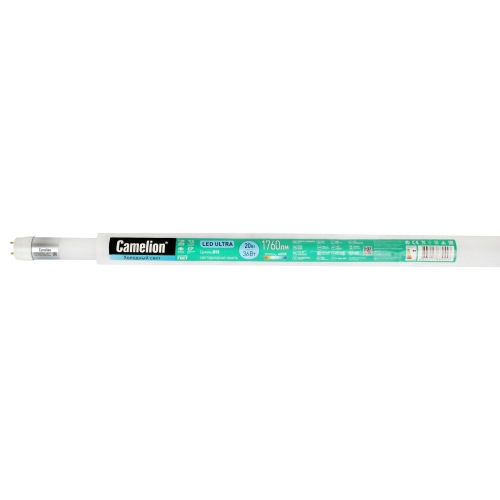 Лампа светодиодная LED-Т8  20 W LED20-T8-120/840/G13 4000К 1200мм Camelion