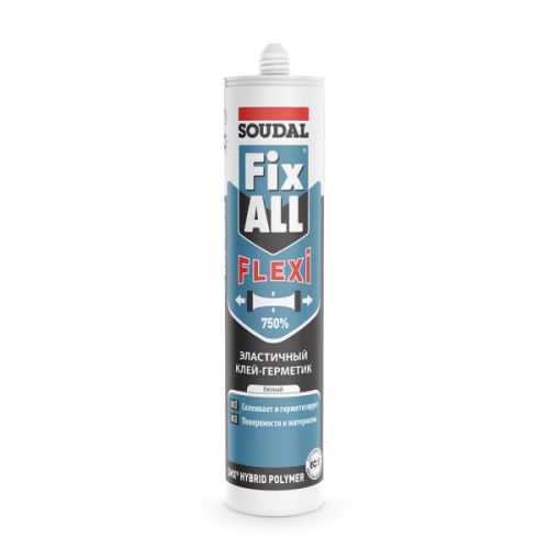 Клей-герметик Soudal Fix All FLEXI, (290 мл) картридж белый