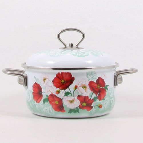 Кастрюля эмаль с ободком 1,5л MAKI ELROS 1808САП4/6Д
