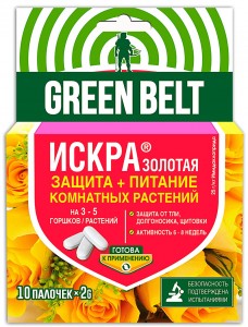 Средство защита от болезней Искра золотая Палочки 10шт (защита+питание д/комнатн. растений) Грин Бэл