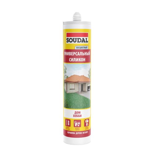 Герметик силиконовый SOUDAL универсальный (280 мл) прозрачный 