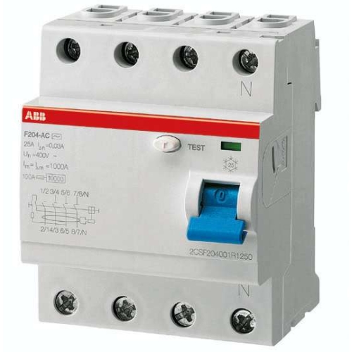 Устройство защитного отключения (УЗО)  ABB  4P  30мА F 204