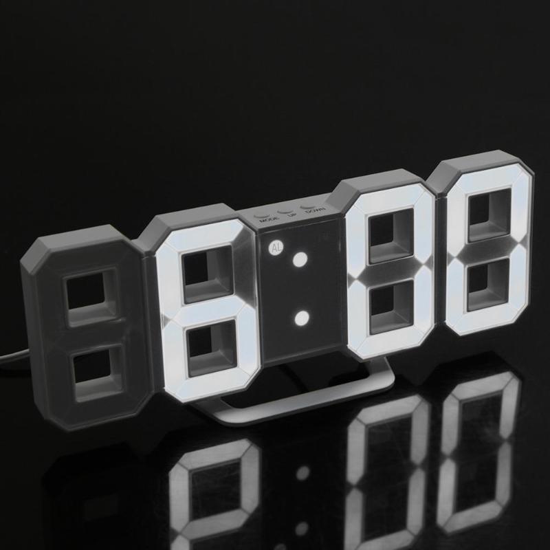 Часы-Будильник Perfeo LUMINOUS", белый корпус/белая LED подсветка (PF_5200)"