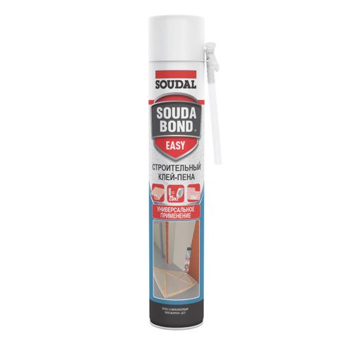 Клей полиуретановый в аэрозоле Soudabond Easy Soudal (Клей-Пена) с трубочкой 750 мл
