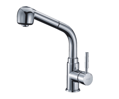Смеситель для кухни Wasser Kraft  Main 4166 с выдвижным изливом, хром