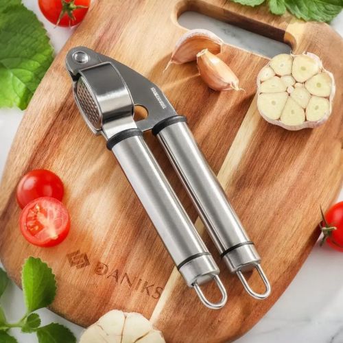Пресс для чеснока Daniks, Стандарт, с металлической ручкой, YW-KT006S-1/D-030