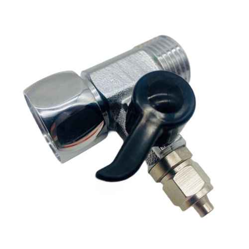 Кран MINI шаровой для фильтра 1/2" х 1/4" х 1/2" трёхпроходной 