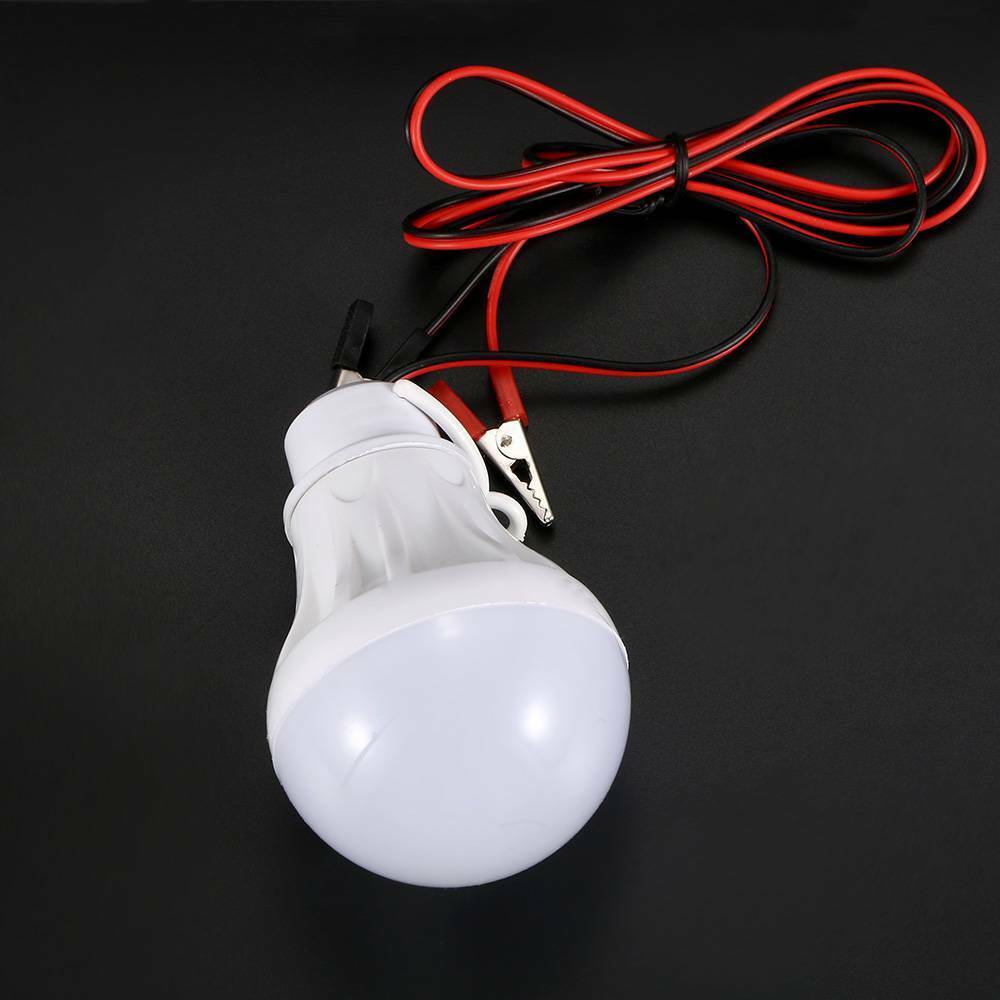 Авто лампа-переноска светодиодная с крокодилами 18w 12v, 1,2 метра