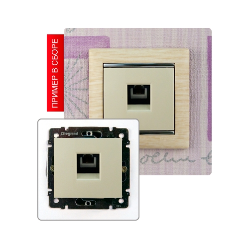 Механизм розетки TF RJ11 4 контакта, 1 выход VALENA слоновая кость Legrand (774338)