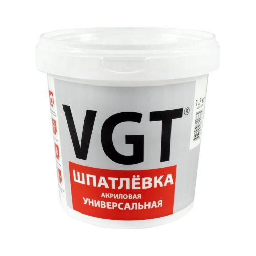Шпатлевка акриловая VGT универсальная для наружних и внутренних работ 1,7 кг