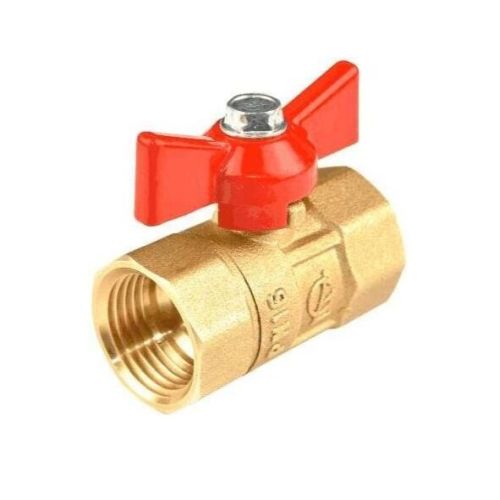 Кран шаровой латунь AQUAMASTER 1/2" (15мм) внутр-внутр бабочка