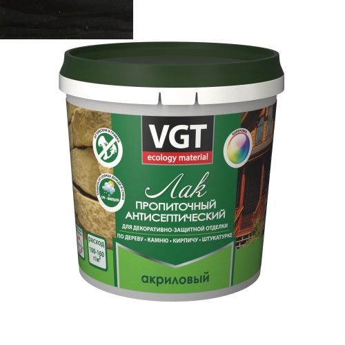 Лак VGT акриловый пропиточный антисептический 0,9кг венге