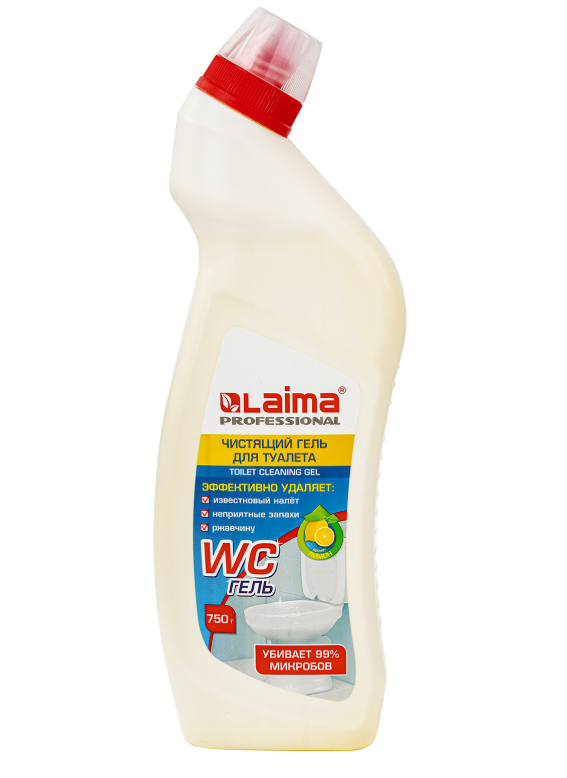 Средство чистящий гель для туалета LAIMA PROFESSIONAL "Лимон-WC Гель",750мл утенок, 604793