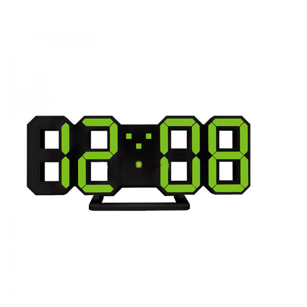 Часы-Будильник Perfeo LUMINOUS", черный корпус/зеленая LED подсветка (PF_5198)"