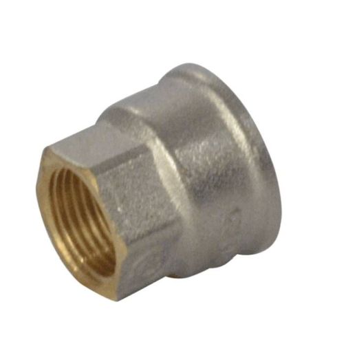 Муфта никель переходная  1/2"(15мм) внутр x  3/4"(20мм) внутр ГОСТ Aquasfera 9019-01