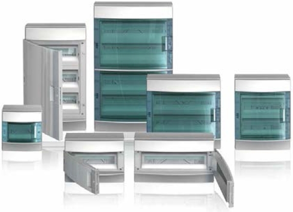 Бокс на  54 модуля ОУ 1SLM006501A1208 ABB Mistral65 IP65 прозрачная дверь, с клеммами (600×430×155)